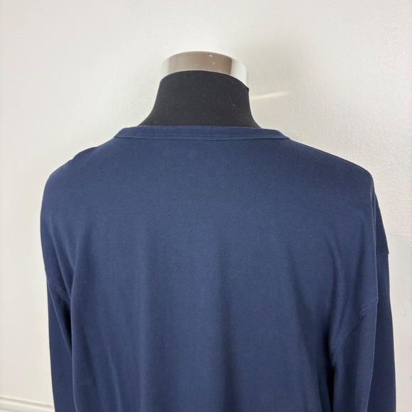 AG Jeans Men's Wesley Relaxed Crewneck Pullover Size XXL Navy Blue Preppy Loose - Picture 8 of 13
